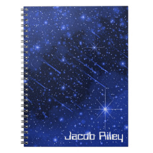 Starry Galaxy mit Individuelle Name Notizblock