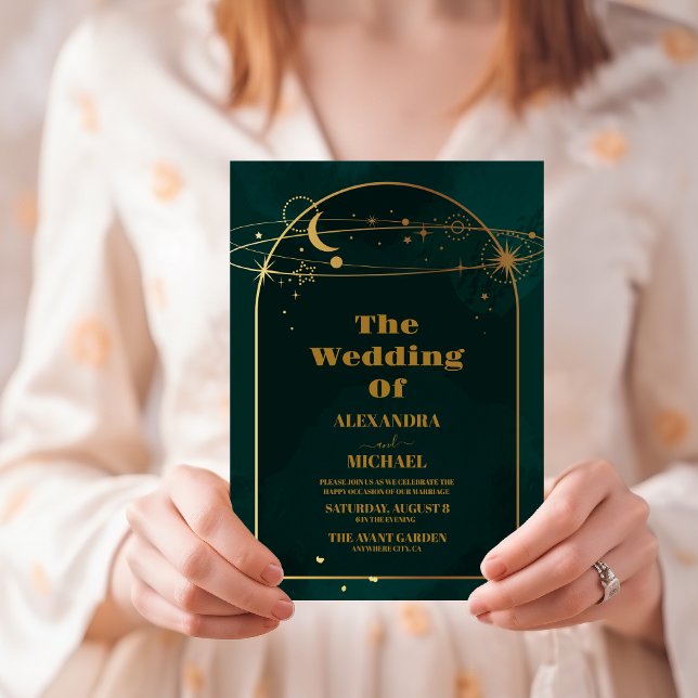 Starry Galaxy Space Stars Dream Wedding Einladung (Von Creator hochgeladen)