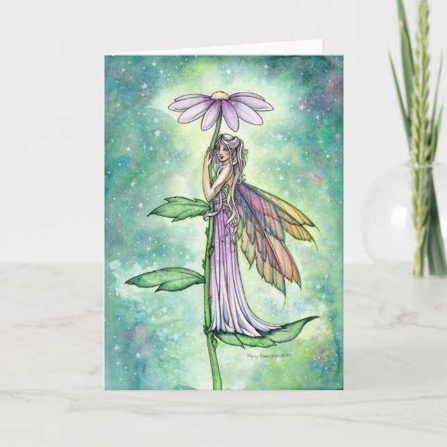 Starry Garden Spring Blume Fairy von Molly Harriso Karte (Vorderseite)