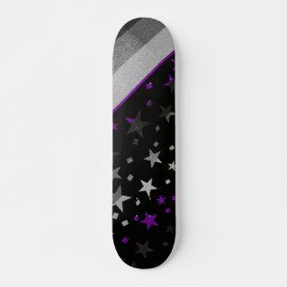 Starry Gay Pride Flag Funkelnd Asexual Glitzer Skateboard