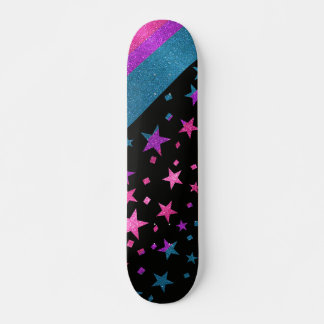 Starry Gay Pride Flag Funkelnd Bisexueller Glitzer Skateboard