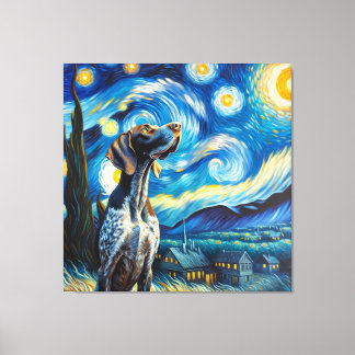 Starry German Kurzhaarportrait Leinwanddruck