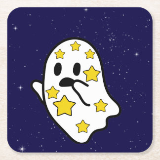 Starry Ghost im Weltraum verloren Rechteckiger Pappuntersetzer