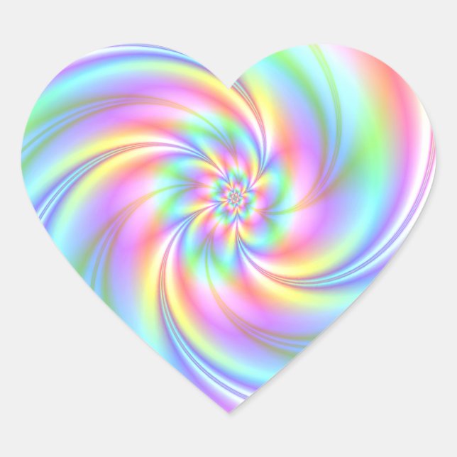 Starry Girl Pink Twirl Heart Stickers (Vorderseite)