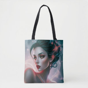 Starry Glam Tote Tasche: Elegante Frau