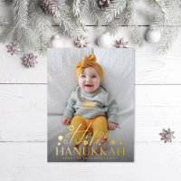 Starry Happy Hanukkah Foto Gold