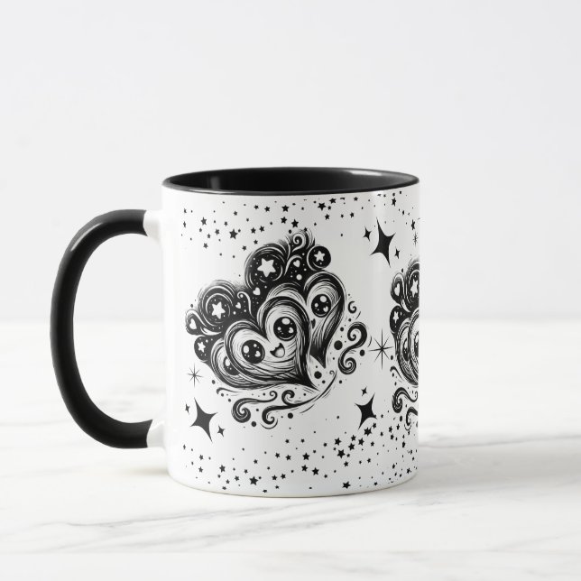 Starry Hearts Coffee Tasse (Links)