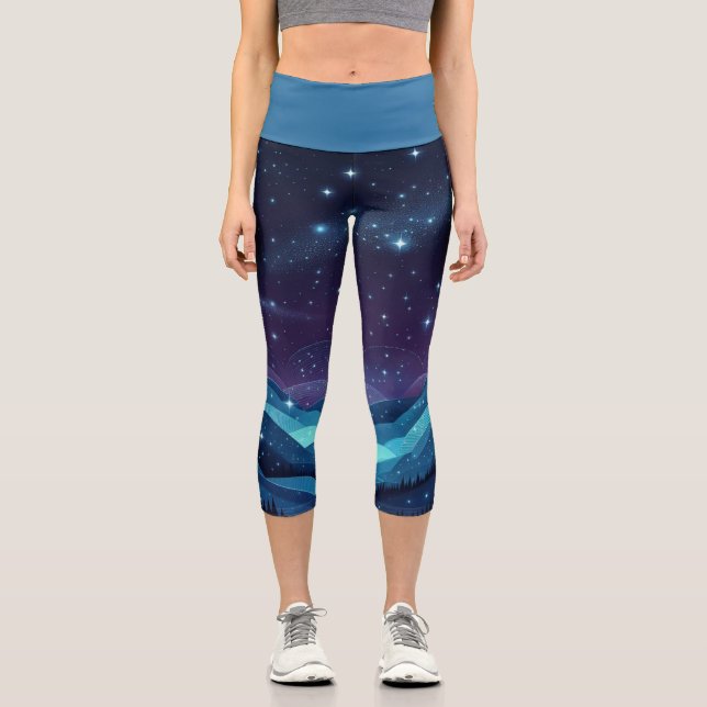 Starry Hills Night Capri Leggings (Vorderseite)