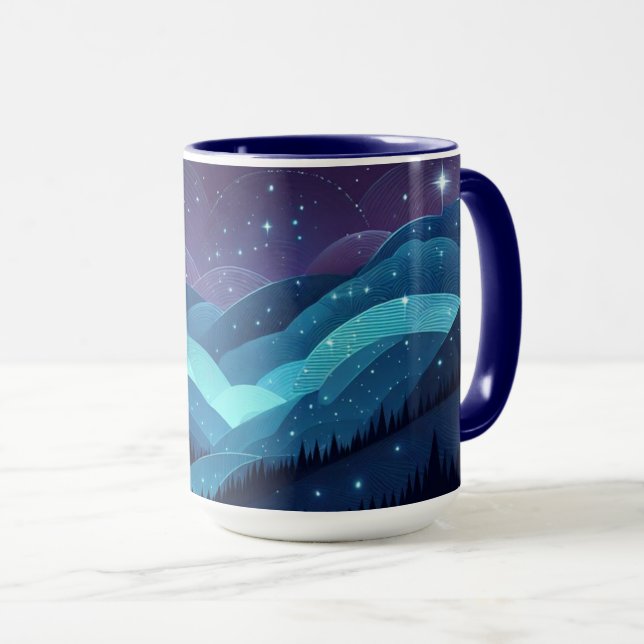 Starry Hills Night Tasse (VorderseiteRechts)