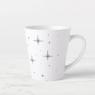 Starry Holiday Kleine Latte Tasse   Festlicher Tri