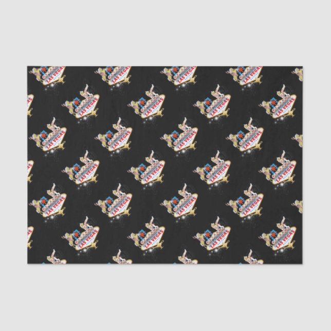 Starry Las Vegas Begrüßungszeichen Seidenpapier (Vorderseite)