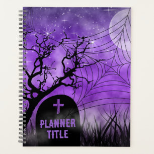 Starry Lila Ghoulish Goth Web Vollmond Planer