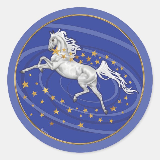 Starry Mare Round Sticker (Vorderseite)
