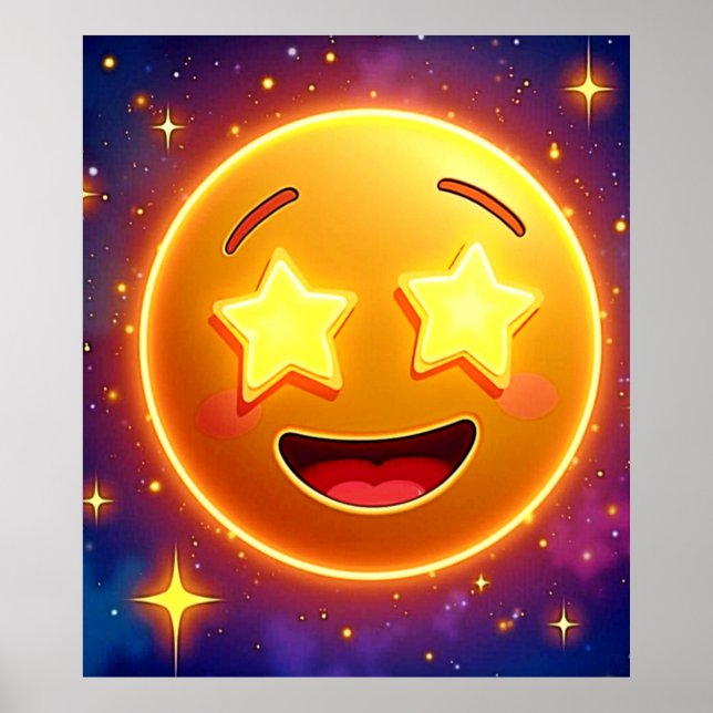 Starry-Mit Augen Emoji Joy Poster (Vorne)
