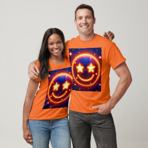 Starry-Mit Augen Glow Emoji T-Shirt