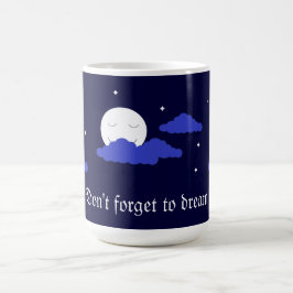 Starry Moon with Clouds:  Dark Blue Kaffeetasse