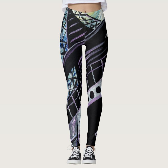 Starry Nacht in Paris-Leggings Leggings (Vorderseite)