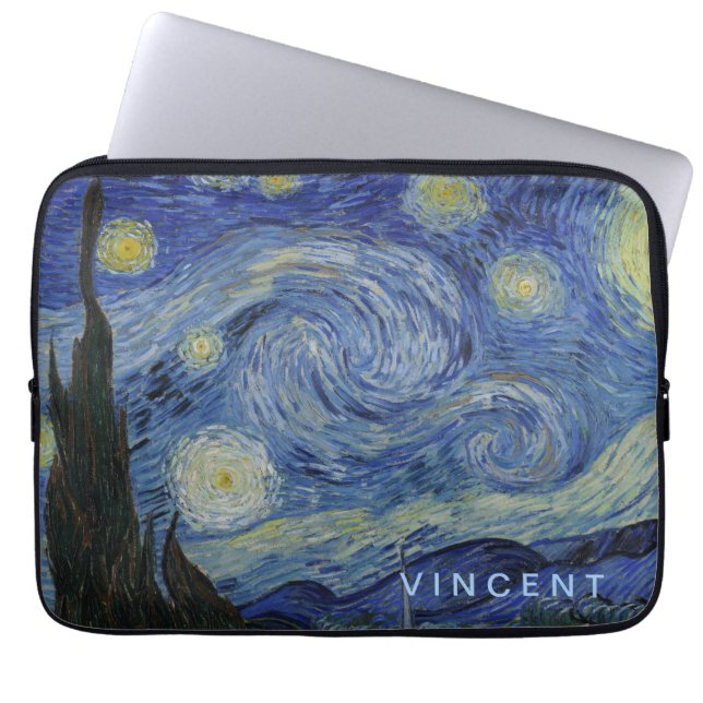 Starry Nacht Vincent van Gogh personalisiert Laptopschutzhülle (Vorderseite)