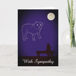 Starry Nachthaustier-Bulldoggen-HundeBeileid Karte