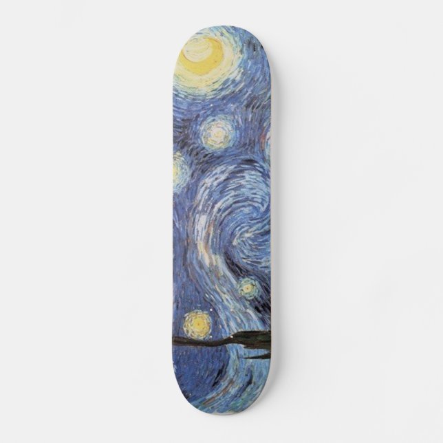 Starry Nachtkundengebundenes Skate-Brett Van Gogh Skateboard (Vorderseite)