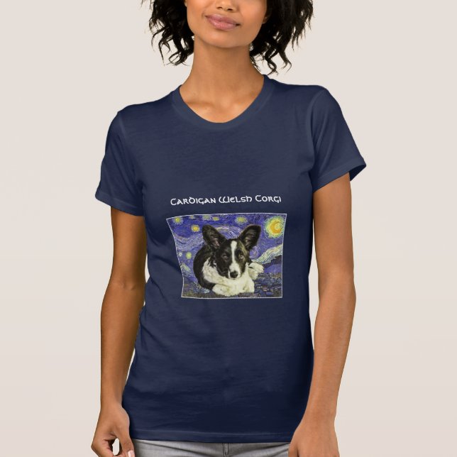 Starry NachtT - Shirt Wolljacken-Walisercorgi-Van (Vorderseite)