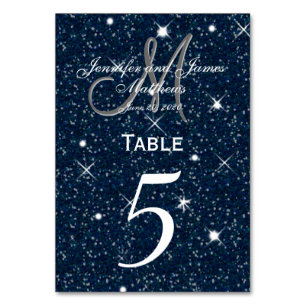Starry NachtWedding Tischnummer-Karte Tischnummer