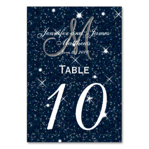 Starry NachtWedding Tischnummer-Karte Tischnummer