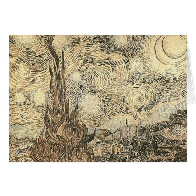 starry Nachtzeichnen Van Gogh (Vorderseite (Horizontal))