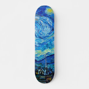 Starry Nigh Van Gogh Gemälde ist eine lebendige Ku Skateboard
