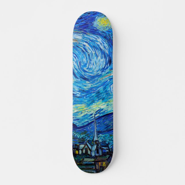 Starry Nigh Van Gogh Gemälde ist eine lebendige Ku Skateboard (Vorne)