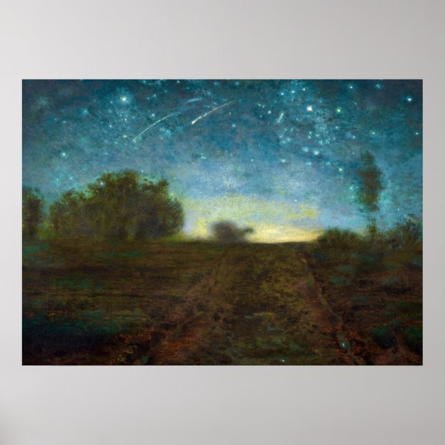Starry Night, 1850-1865 von Jean-Francois Millet Poster (Vorne)