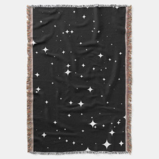Starry Night 8K Seamless Pattern Throw Blanket Decke