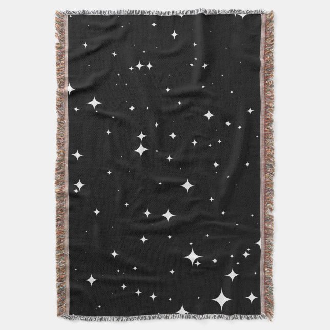 Starry Night 8K Seamless Pattern Throw Blanket Decke (Vorderseite Vertikal)