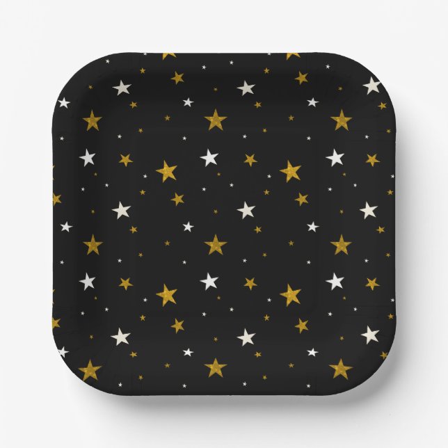 Starry Night Abschluss Celebration Pappteller (Vorderseite)