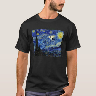 Starry Night African Gray Parrot Van Gogh Art Birb T-Shirt