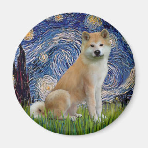 Starry Night - Akita Inu Magnet