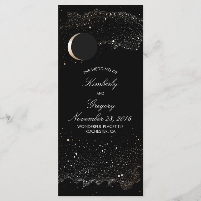 Starry Night and Gold Moon Black Weddings Programm (Vorderseite)
