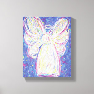 Starry Night Angel Painting Wrapped Canvas Art Leinwanddruck