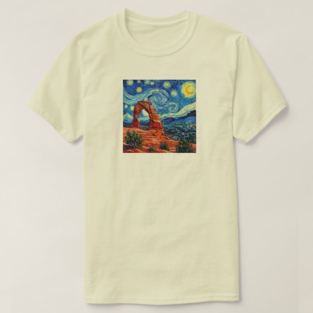 Starry Night Arches National Park T-Shirt (Design vorne)