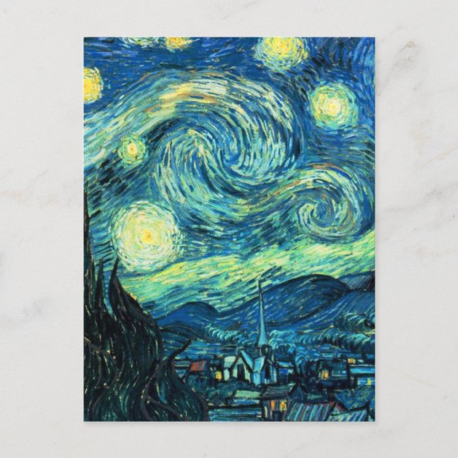 Starry Night Art Postkarte (Vorderseite)