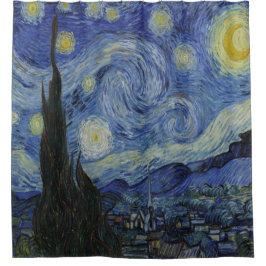 Starry Night Art - Vincent Van Goh Inspiriert Duschvorhang