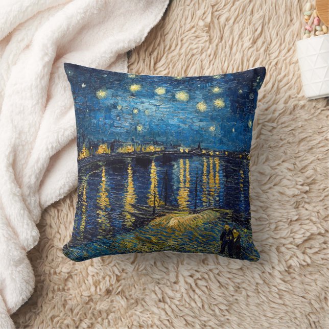 Starry Night auf der Rhone | Van Gogh | Kissen (Decke)