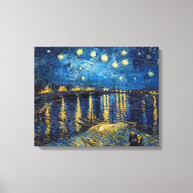 Starry Night auf der Rhone | Van Gogh | Leinwanddruck (Vorderseite)