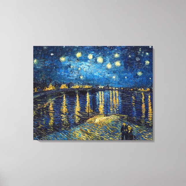 Starry Night auf der Rhone | Van Gogh | Leinwanddruck (Vorderseite)
