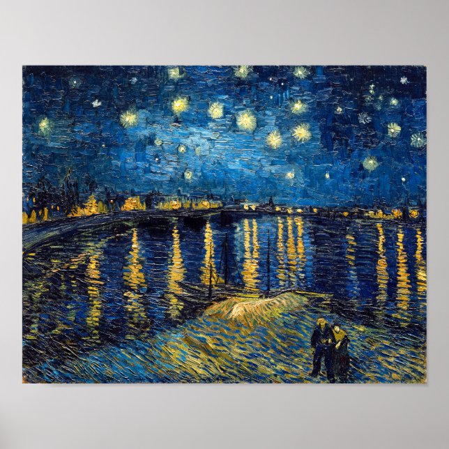 Starry Night auf der Rhone | Van Gogh | Poster (Vorne)