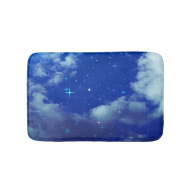 Starry Night Bath Mat | Celestial Memory Foam Rug Badematte (Vorderseite)