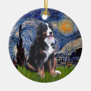 Starry Night - Bernese Mountain Dog (L) Keramikornament