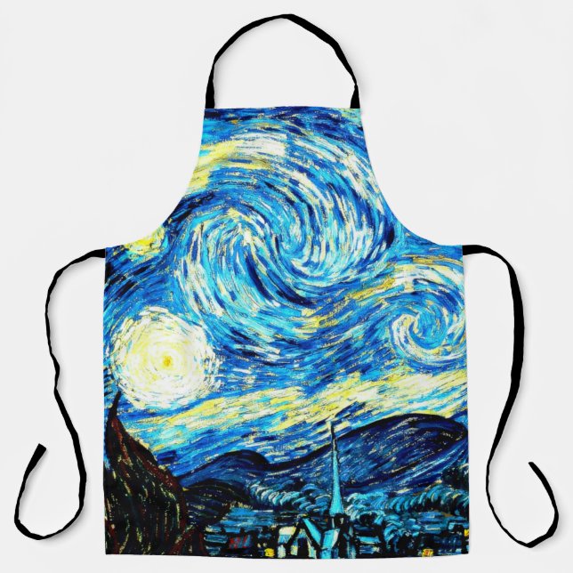 Starry Night, berühmtes Kunstwerk von Van Gogh Schürze (Vorderseite)