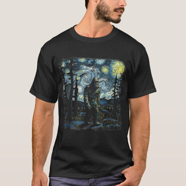 Starry Night Bigfoot T-Shirt (Vorderseite)