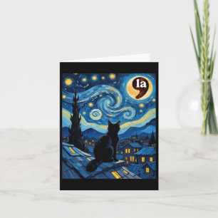 Starry Night Black Cat Comma La Kamala Harris 1 Karte